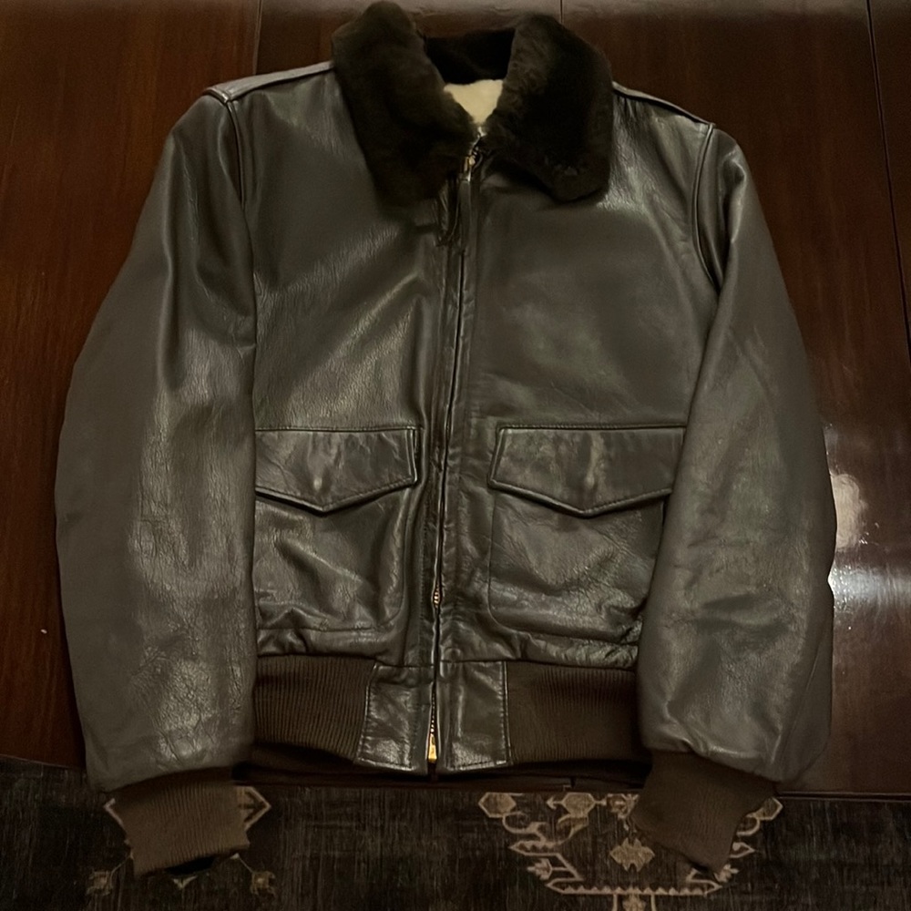 Vintage 1980’s L.L. Bean Leather Bomber Jacket